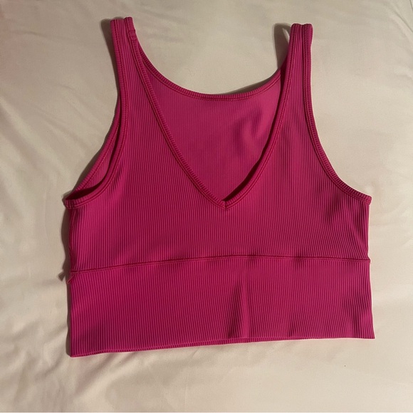 Lululemon Power Pivot Rib Tank Sonic Pink 10 - Picture 4 of 5